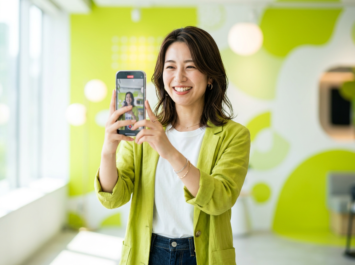 SNSコンテンツを制作する日本人クリエイター